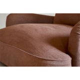 Abe Deconstructed Linen Armchair - Rust