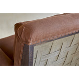 Abe Deconstructed Linen Armchair - Rust