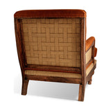 Abe Deconstructed Linen Armchair - Rust