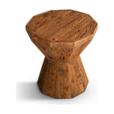 Juhi Octagonal Reclaimed Wood Side Table - Natural