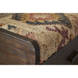 Barir Mango Wood Storage Bench - Chocolate Brown