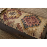 Barir Mango Wood Storage Bench - Chocolate Brown