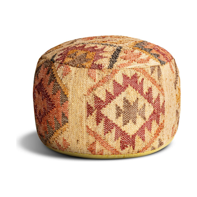 Barir Kilim Upholstered Pouffe - Multi