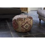Barir Kilim Upholstered Pouffe - Multi