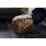 Barir Kilim Upholstered Pouffe - Multi