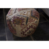 Barir Kilim Upholstered Pouffe - Multi