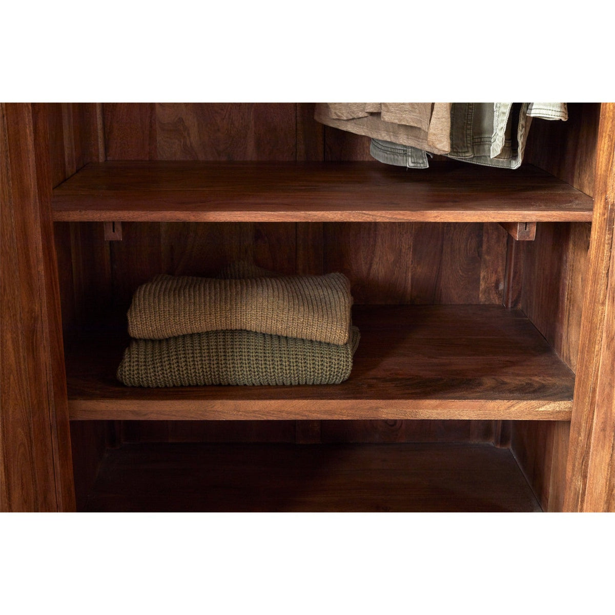 Anbu Acacia Wardrobe - Washed Walnut