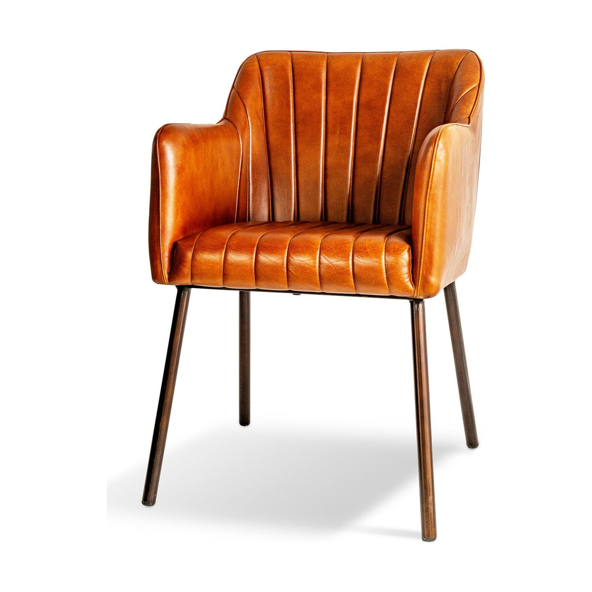 Lal Leather Armchair - Aged Tan