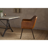 Lal Leather Armchair - Aged Tan
