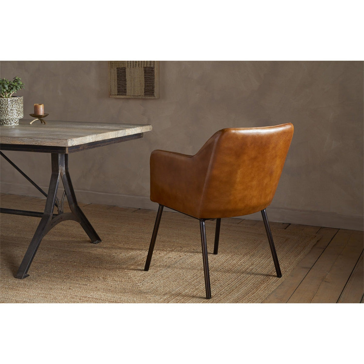 Lal Leather Armchair - Aged Tan