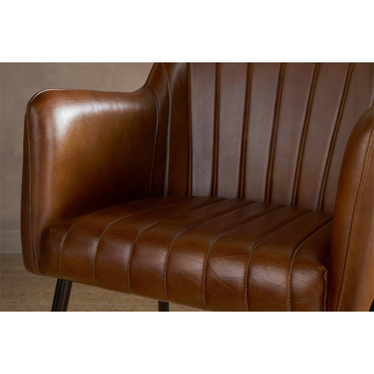 Lal Leather Armchair - Aged Tan