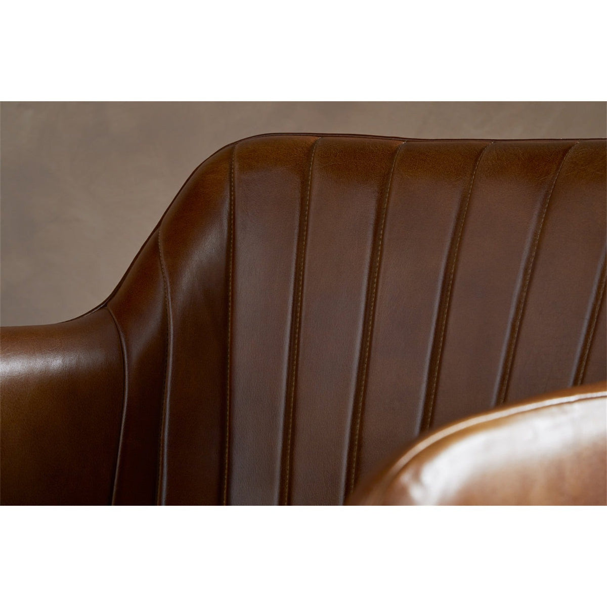 Lal Leather Armchair - Aged Tan