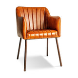Lal Leather Armchair - Aged Tan