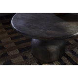 Vivan Grooved Mango Wood Coffee Table - Charcoal