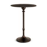Lahar Cast Metal Tall Side Table - Aged Black