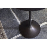 Lahar Cast Metal Tall Side Table - Aged Black