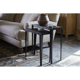 Jagan Cast Metal Nest of 2 Side Tables - Aged Black