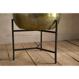 Jani Iron Planter on Stand - Oxidised Metal