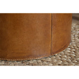 Panasi Tall Leather Storage Basket - Tan
