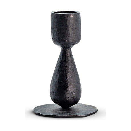 Suba Hammered Iron Candle Holder - Black