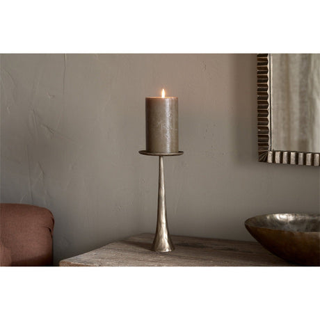 Lora Pillar Candle Holder - Brass