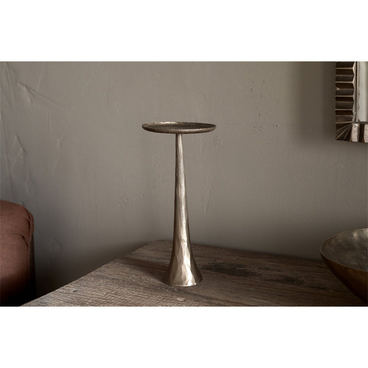 Lora Pillar Candle Holder - Brass