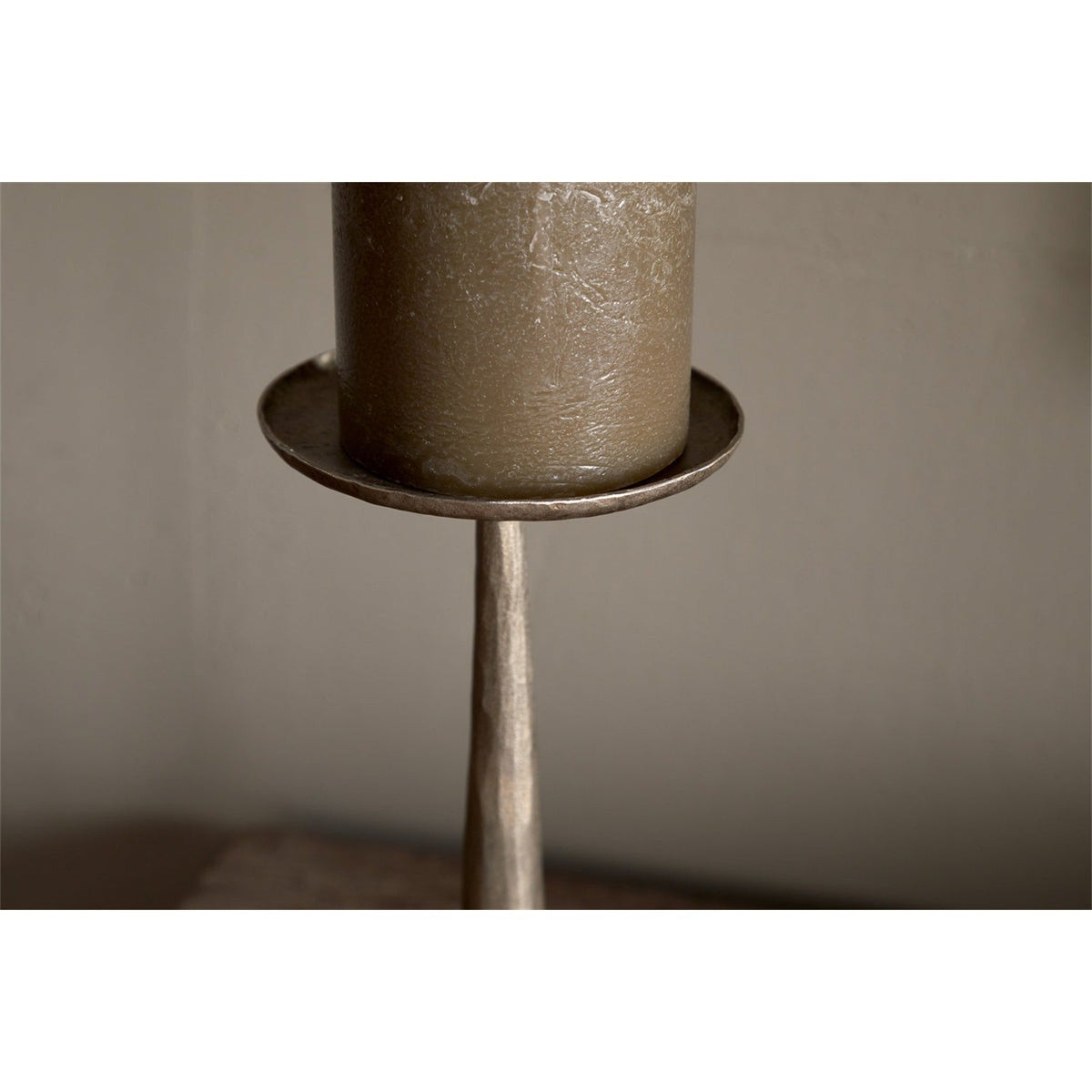 Lora Pillar Candle Holder - Brass