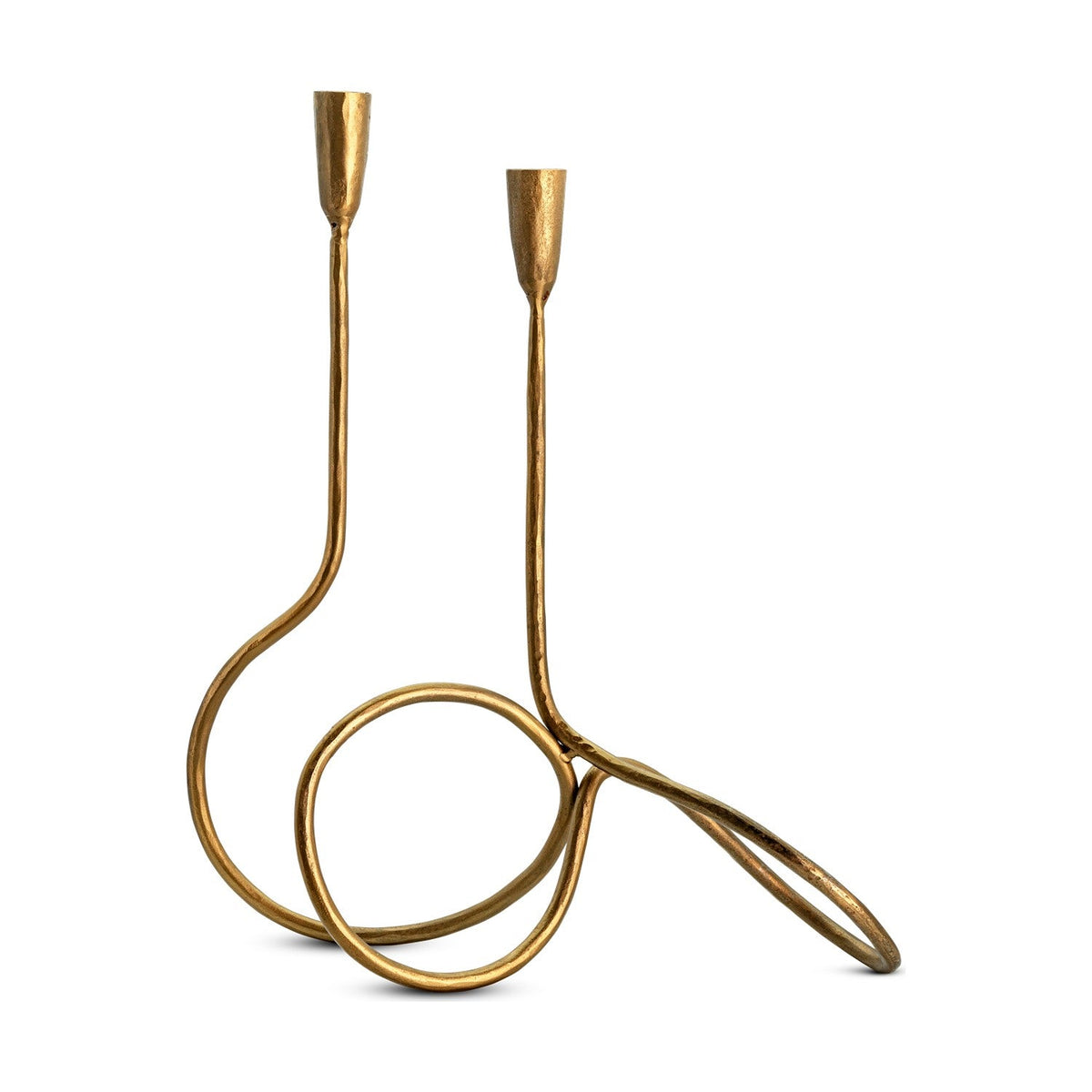 Ayee Twisted Candle Holder - Brass