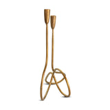 Ayee Twisted Candle Holder - Brass