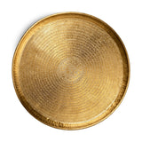 Amai Etched Round Tray - Brass
