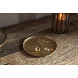 Amai Etched Round Tray - Brass