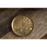 Amai Etched Round Tray - Brass