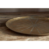 Amai Etched Round Tray - Brass