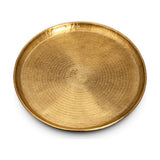 Amai Etched Round Tray - Brass