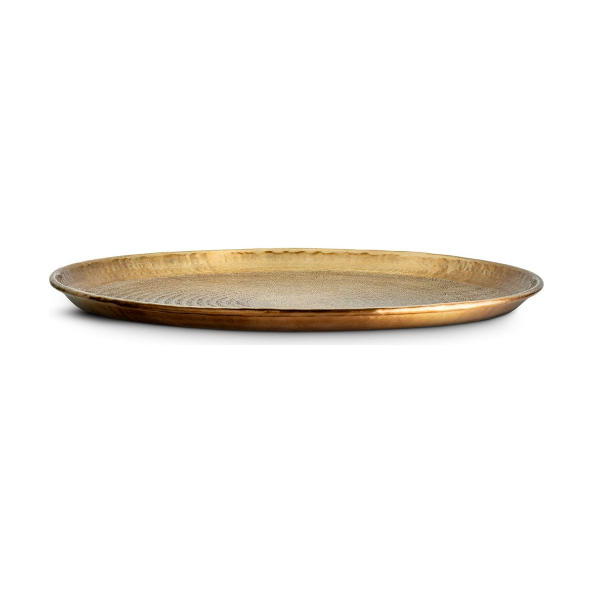 Amai Etched Round Tray - Brass