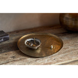 Oorja Hammered Round Tray - Brass