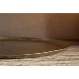 Oorja Hammered Round Tray - Brass