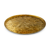 Oorja Hammered Round Tray - Brass