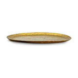 Oorja Hammered Round Tray - Brass