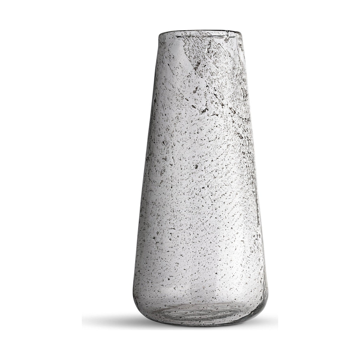 Nyuki Large Speckled Glass Vase - Clear Antique