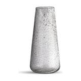 Nyuki Large Speckled Glass Vase - Clear Antique