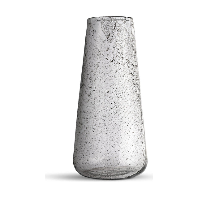 Nyuki Large Speckled Glass Vase - Clear Antique