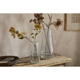 Nyuki Large Speckled Glass Vase - Clear Antique