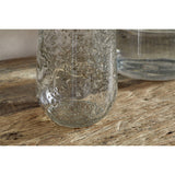 Nyuki Large Speckled Glass Vase - Clear Antique