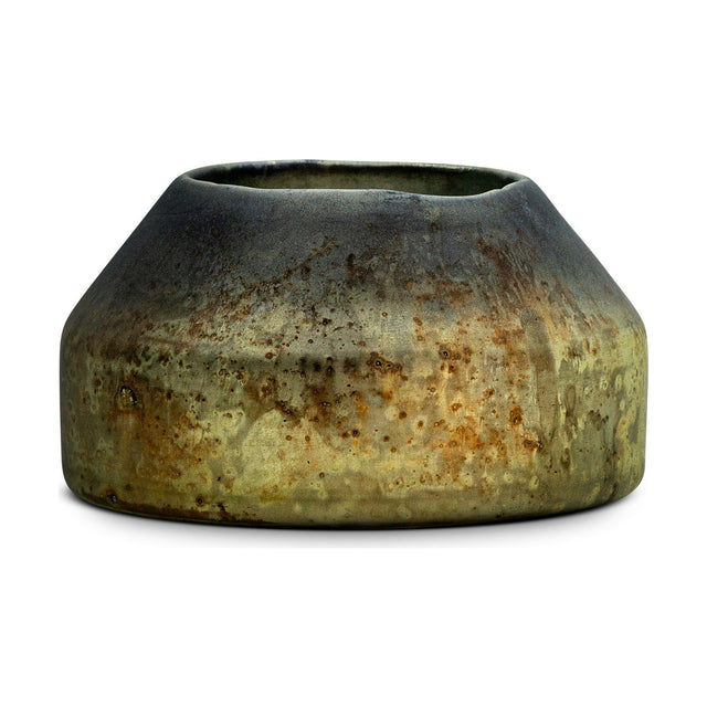 Singal Recycled Glass Tealight Holder - Green Smoke