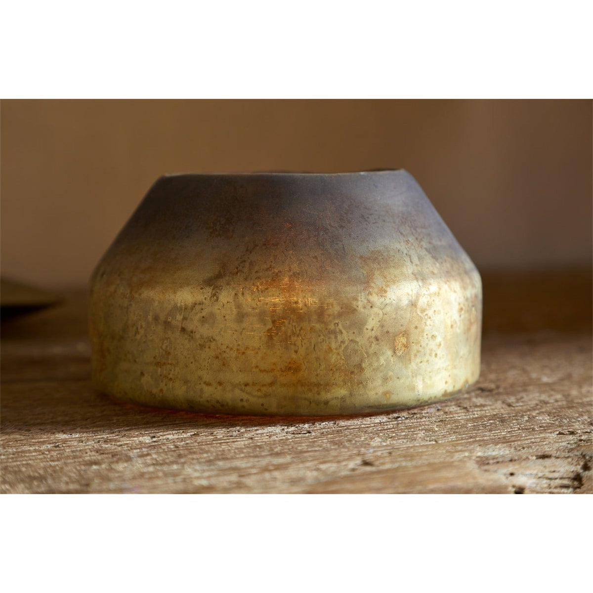 Singal Recycled Glass Tealight Holder - Green Smoke