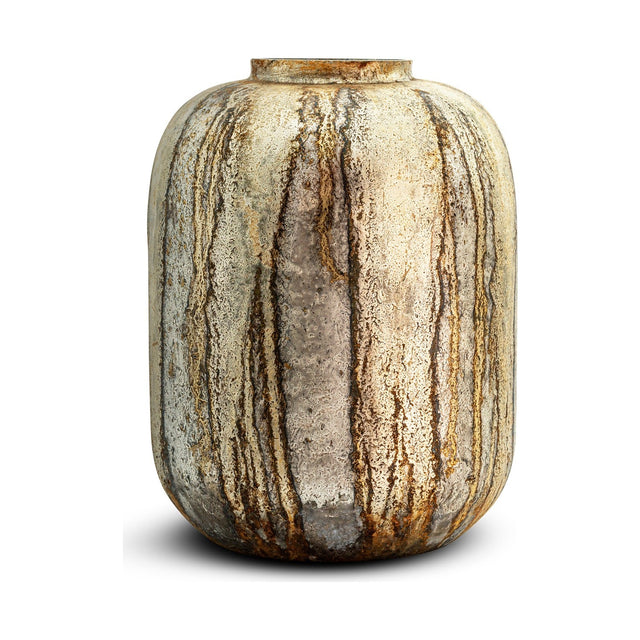 Hamira Recycled Glass Vase - Silver Rust