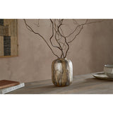 Hamira Recycled Glass Vase - Silver Rust