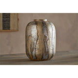 Hamira Recycled Glass Vase - Silver Rust