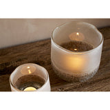 Riyara Small Christmas Candle Holder - Silver Sparkle